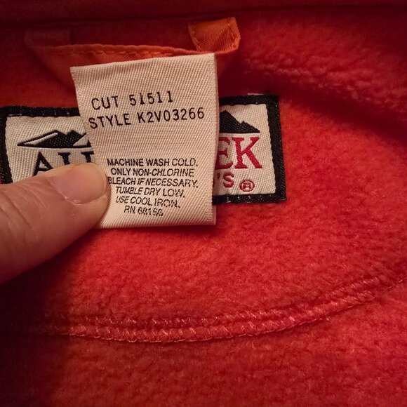 Orange Fleece Vest Zipper closure Alpine Tek Women's size L - Picture 3 of 8